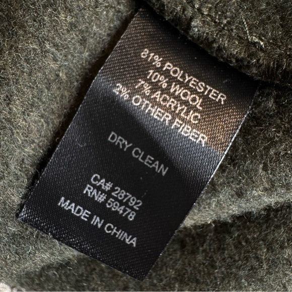 HOUSE OF HARLOW 1960 Wool Blend Cropped Jacket Olive Green Size S - Picture 8 of 11